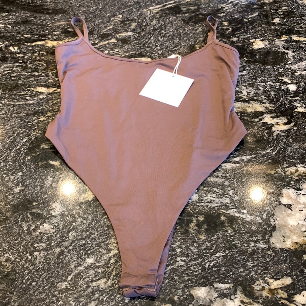 Meshki Basics Bodysuit - Chocolate - XS - NWT